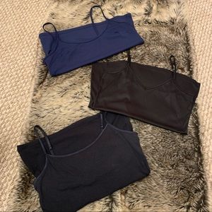 Black and Navy Blue Sleeveless Shirt Tank Top Bundle